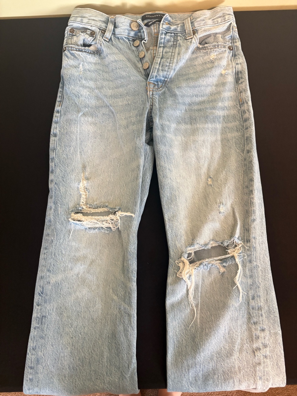 High Rise Baggy Ripped Aeropostale Jeans
